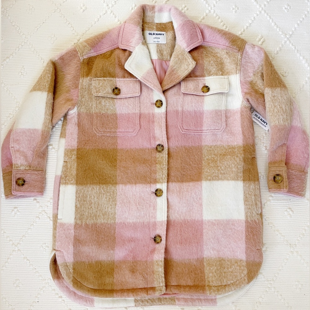Pink Neutral Plaid Shacket
